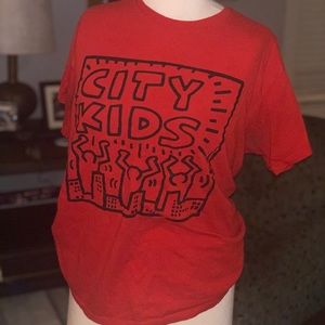 Keith Haring “City Kids” Red Tee